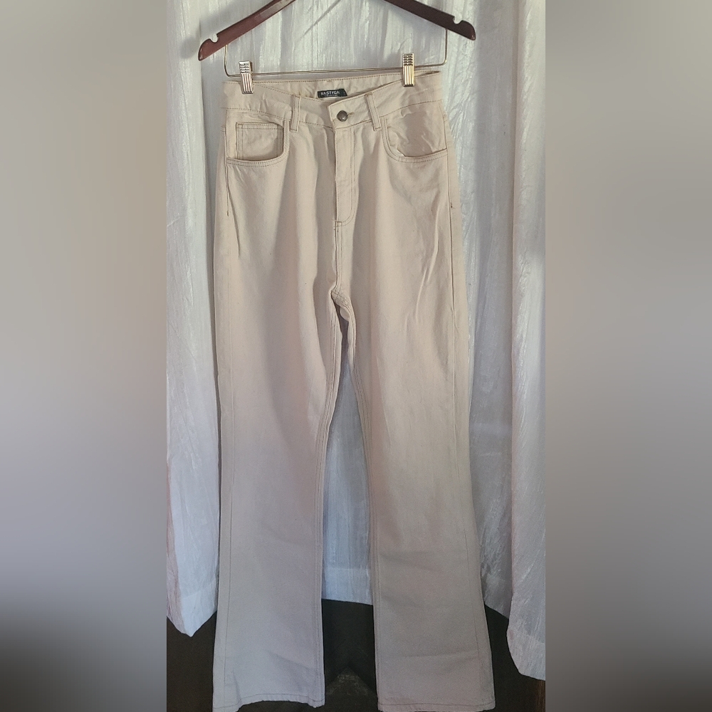 Nasty Gal Collection Ivory Denim‎ Jeans - Picture 2 of 5